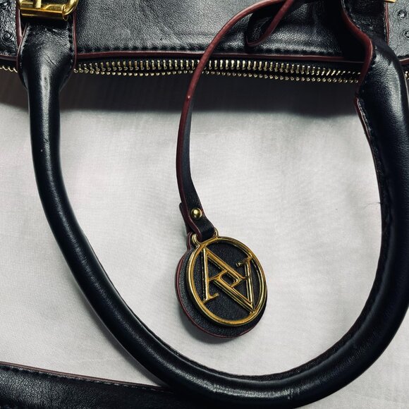 Genuine Leather Black Bag by Adrienne Vittadini - Picture 5 of 14